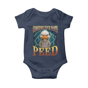 Funny Smoking Goose Meme Baby Onesie Consider Your Pants Peed TS14 Navy Print Your Wear