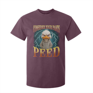 Funny Smoking Goose Meme T Shirt For Kid Consider Your Pants Peed TS14 Maroon Print Your Wear