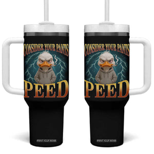 Funny Smoking Goose Meme Tumbler With Handle Consider Your Pants Peed TS14 One Size: 40 oz Black Print Your Wear