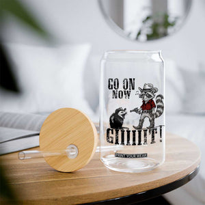 Funny Cowboy Raccoon Opossum Glass Can Go On Now Git TS14 Print Your Wear