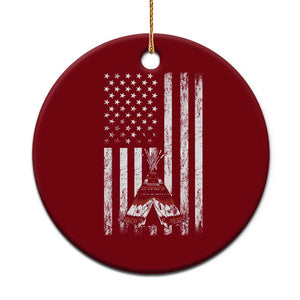 Teepee Pocket Native American Ceramic Ornament American Flag Native Feather Pride Month Indigenous
