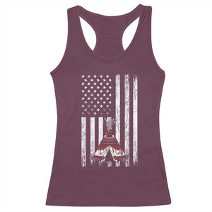 Teepee Pocket Native American Racerback Tank Top American Flag Native Feather Pride Month Indigenous