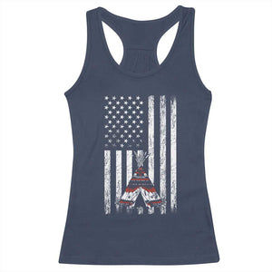 Teepee Pocket Native American Racerback Tank Top American Flag Native Feather Pride Month Indigenous
