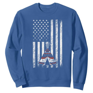 Teepee Pocket Native American Sweatshirt American Flag Native Feather Pride Month Indigenous