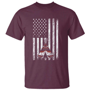 Teepee Pocket Native American T Shirt American Flag Native Feather Pride Month Indigenous