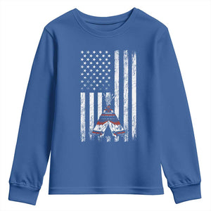 Teepee Pocket Native American Youth Sweatshirt American Flag Native Feather Pride Month Indigenous