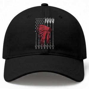 Native American Teepee American Flag Baseball Cap