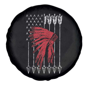 Native American Teepee American Flag Spare Tire Cover