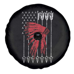 Native American Teepee American Flag Spare Tire Cover