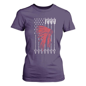 Native American Teepee American Flag T Shirt For Women