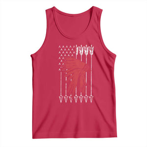 Native American Teepee American Flag Tank Top