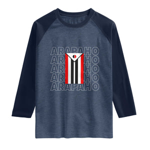 Arapaho Nation Flag Symbol Raglan Shirt
