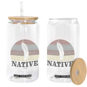Native Indian American Pride Indigenous Native American Glass Can