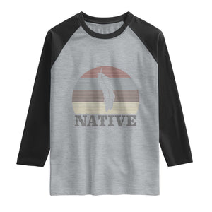 Native Indian American Pride Indigenous Native American Raglan Shirt