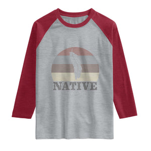 Native Indian American Pride Indigenous Native American Raglan Shirt
