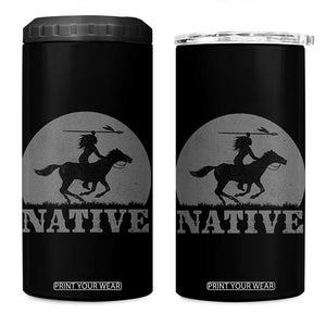 Northwest Native American Knight Pride Mountain Warrior 4 in 1 Can Cooler Tumbler