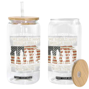 We Should Have Built A Wall Fighting Illegal Immigration Glass Can Native American Indian Pride