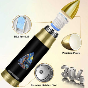 Native American Arrowhead Hunter Starry Night Bullet Tumbler