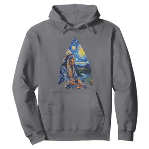 Native American Arrowhead Hunter Starry Night Hoodie