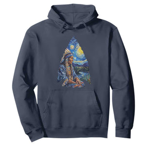 Native American Arrowhead Hunter Starry Night Hoodie