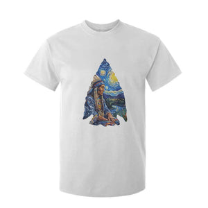 Native American Arrowhead Hunter Starry Night T Shirt For Kid