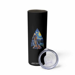 Native American Arrowhead Hunter Starry Night Skinny Tumbler
