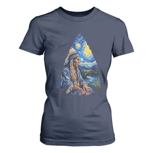 Native American Arrowhead Hunter Starry Night T Shirt For Women