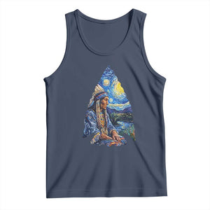 Native American Arrowhead Hunter Starry Night Tank Top
