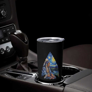 Native American Arrowhead Hunter Starry Night Tumbler Cup