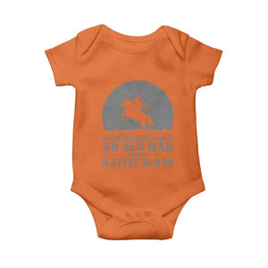 Never Underestimate An Old Man Native American Warrior Baby Onesie