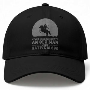 Never Underestimate An Old Man Native American Warrior Baseball Cap