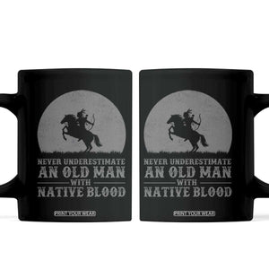 Never Underestimate An Old Man Native American Warrior Coffee Mug