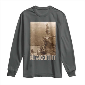 Blackfoot Native American Indians At Glacier National Park Long Sleeve Shirt