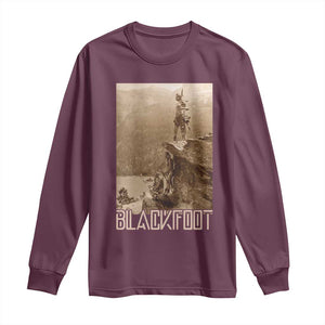 Blackfoot Native American Indians At Glacier National Park Long Sleeve Shirt