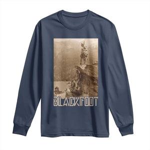 Blackfoot Native American Indians At Glacier National Park Long Sleeve Shirt