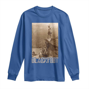 Blackfoot Native American Indians At Glacier National Park Long Sleeve Shirt