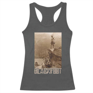 Blackfoot Native American Indians At Glacier National Park Racerback Tank Top