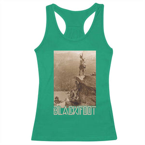 Blackfoot Native American Indians At Glacier National Park Racerback Tank Top