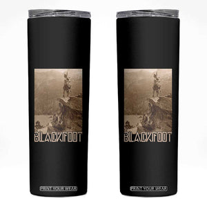 Blackfoot Native American Indians At Glacier National Park Skinny Tumbler