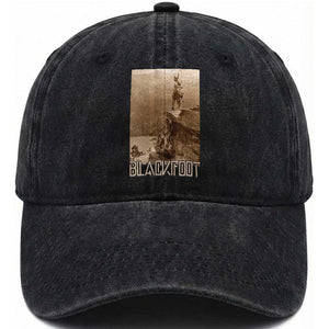 Blackfoot Native American Indians At Glacier National Park Washed Cotton Baseball Cap