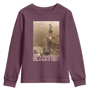 Blackfoot Native American Indians At Glacier National Park Youth Sweatshirt