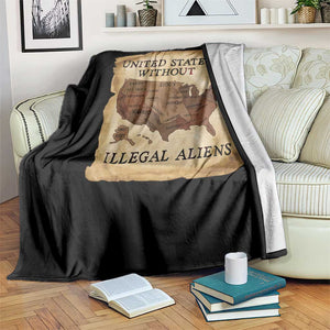 United States Without Illegal Aliens Throw Blanket Native Land Map