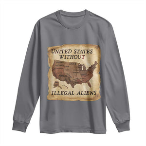 United States Without Illegal Aliens Long Sleeve Shirt Native Land Map