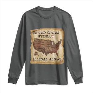 United States Without Illegal Aliens Long Sleeve Shirt Native Land Map