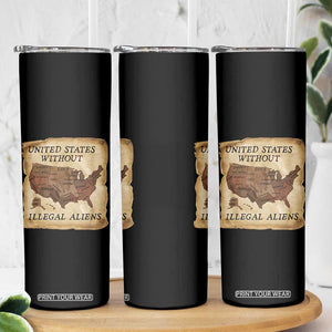 United States Without Illegal Aliens Skinny Tumbler Native Land Map