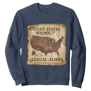 United States Without Illegal Aliens Sweatshirt Native Land Map