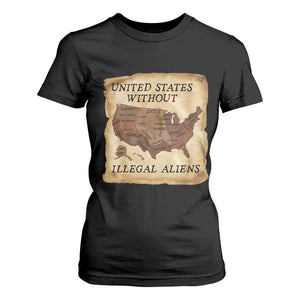United States Without Illegal Aliens T Shirt For Women Native Land Map