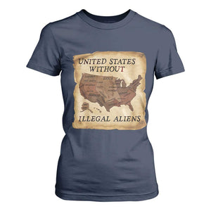 United States Without Illegal Aliens T Shirt For Women Native Land Map