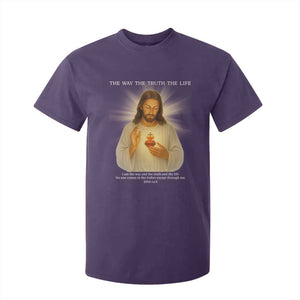 Jesus Christian Christmas T Shirt For Kid Cross Bible Verse Inspirational TS14 Purple Print Your Wear