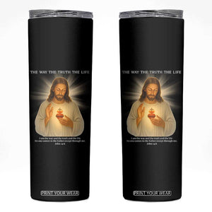 Jesus Christian Christmas Skinny Tumbler Cross Bible Verse Inspirational TS14 Black Print Your Wear